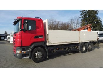 Kamion sa tovarnim sandukom Scania R420 6x2 Pritsche 7m, Kran Terex Atlas 142.2, Retarder,AHK: slika 1