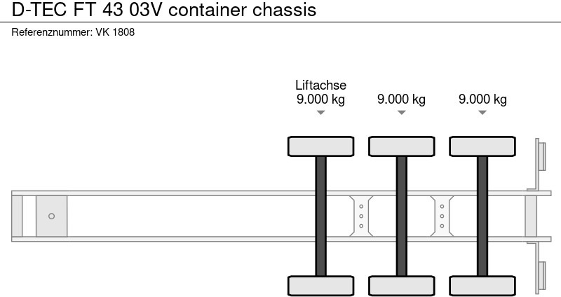 Poluprikolica za prevoz kontejnera/ Poluprikolica sa promenjivim sandukom D-Tec FT 43 03V container chassis: slika 6