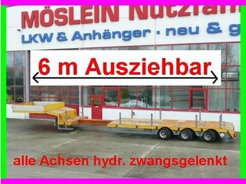 Möslein 3 Achs Tieflader, ausziehbar 6 m, alle achsen hydr. gelenkt - Niska poluprikolica za prevoz