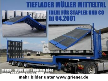 Müller-Mitteltal TS 3 / TIEFLADER HYDRAULISCHE RAMPE STAPLER / !!  - Niska poluprikolica za prevoz