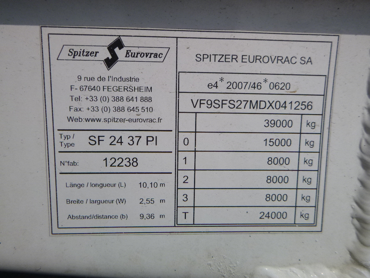 Silo cisterna za prevoz brašna Spitzer Powder tank alu 37 m3 / 1 comp: slika 16