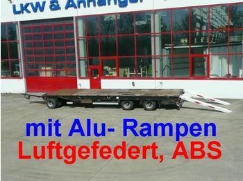 Hoffmann 3 Achs Plato  Tieflader  Anhänger mit Alu  Rampen - Niska prikolica za prevoz