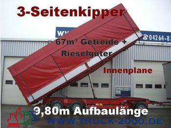 KEMPF 3-Seiten Getreidekipper 67m³   9.80m Aufbaulänge - Prikolica cisterna