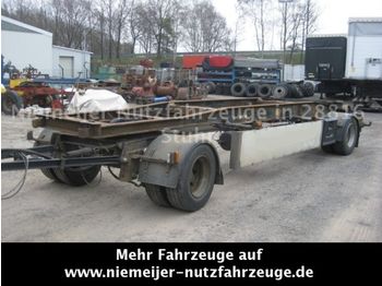 Hüffermann Container Anhänger, Luftgef., Scheibenbremse  - Prikolica za prevoz kontejnera/ Prikolica sa promenjivim sandukom