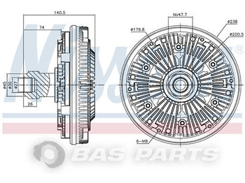 Glavčina za Kamion NISSENS Wheel hub (viscokoppeling 7420832850: slika 1